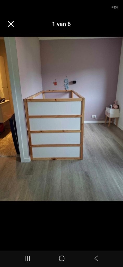 Kinderbed, Ophalen, 85 tot 100 cm, Hoogslaper of Stapelbed, Zo goed als nieuw