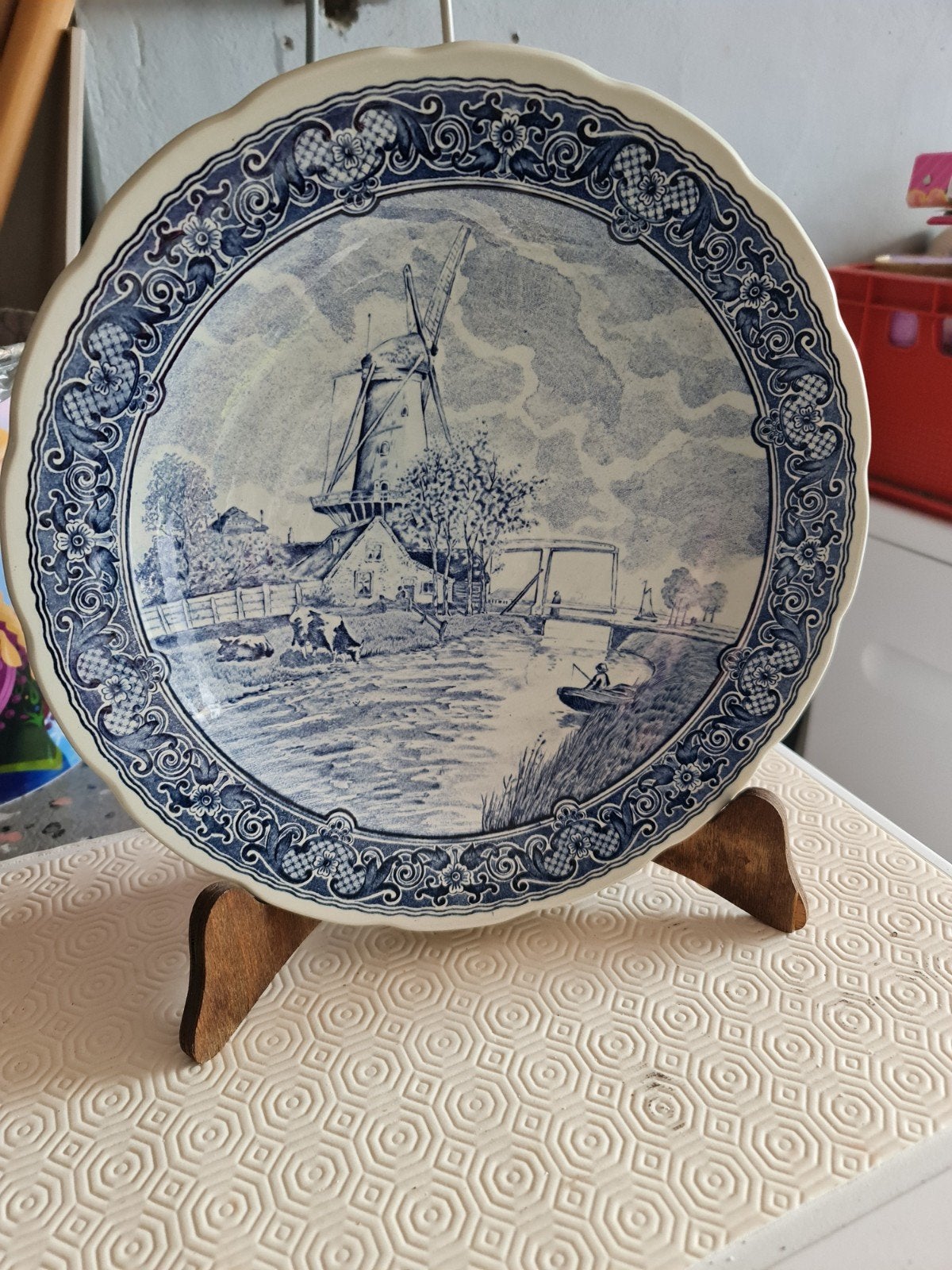 Delfts blauw wandbord, Ophalen of Verzenden