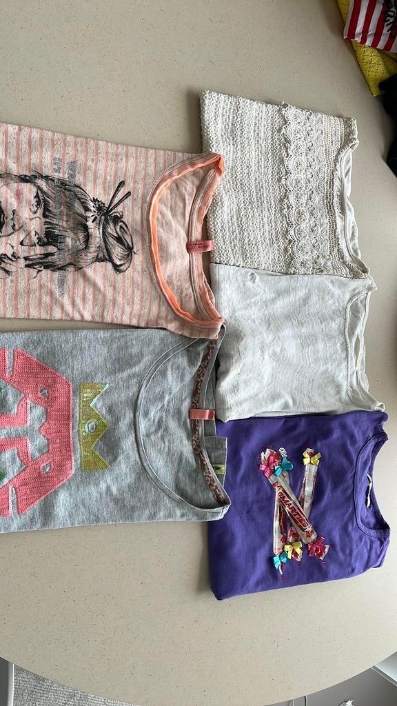 5 t-shirts korte mouw 13/14 jaar, Ophalen of Verzenden, Zo goed als nieuw