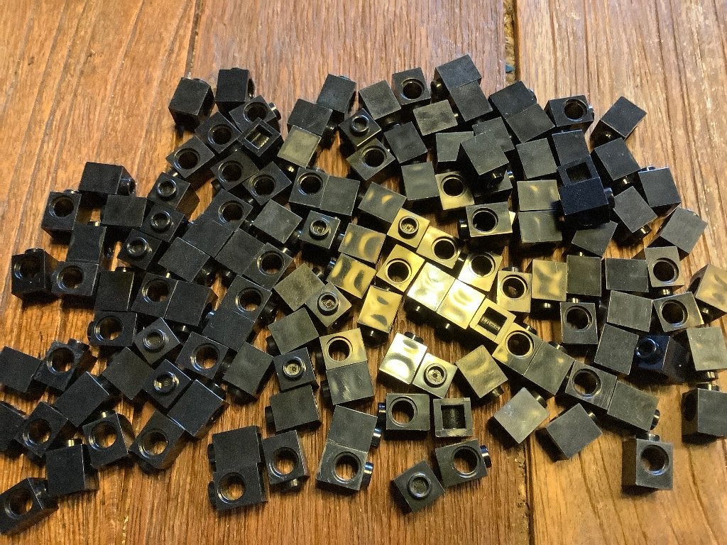 Lego Technic, Brick 1 x 1 with Hole zwart 131 st / 376-11-2, Lego, Ophalen of Verzenden, Zo goed als nieuw, Technic
