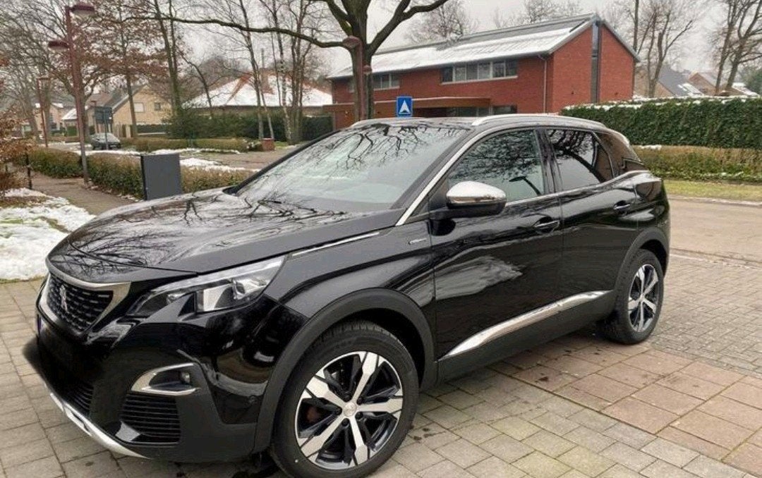 Peugot 3008, Auto's, Zwart, Zwart, Trekhaak, Particulier