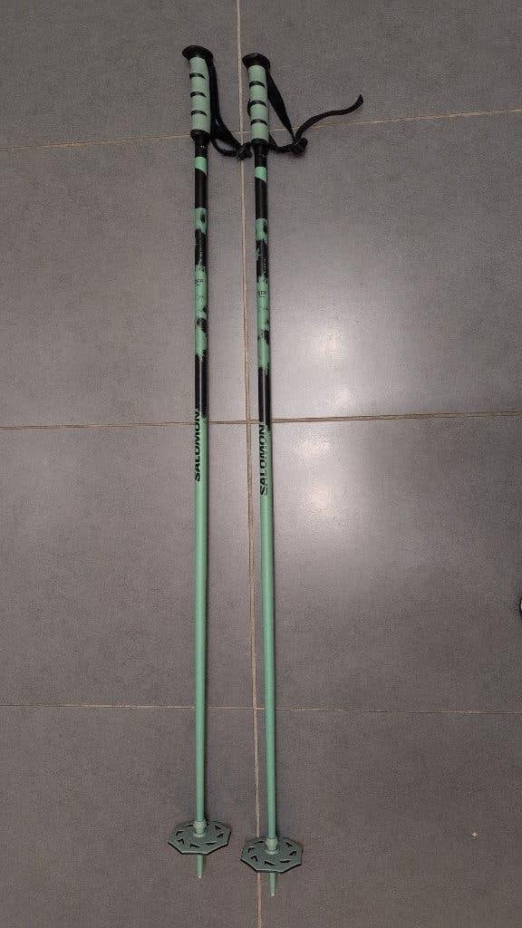 NIEUW Salomon Steep 125 cm Iceberg Green Black skistok, Sports & Fitness, Neuf, Salomon, Enlèvement, Ski