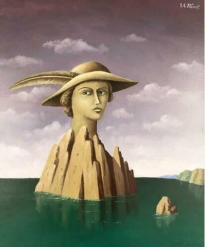 huile sur panneau signe carl prevot, Antiek en Kunst, Ophalen of Verzenden