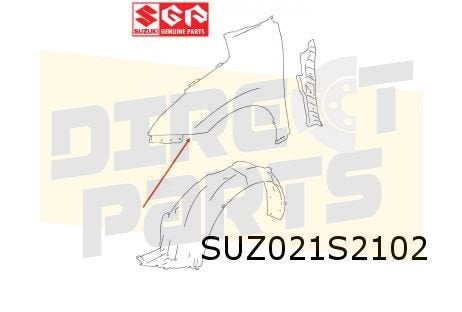 Suzuki Baleno (5/16-) voorscherm Rechts (knipperlicht in spi, Autos : Pièces & Accessoires, Neuf, -, Garde-boue, -