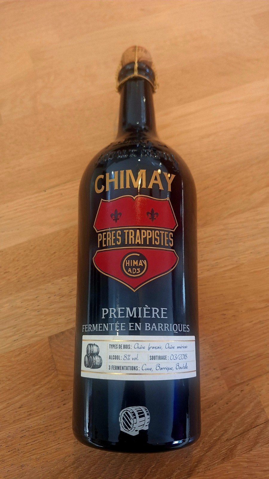 Chimay Grande Réserve millésimé (Fermentée en Barriques), Ophalen