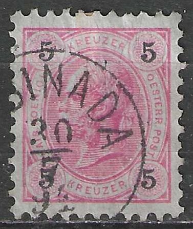 Oostenrijk 1890/1896 - Yvert 49 - Keizer Frans Jozef  (ST), Verzenden, Gestempeld