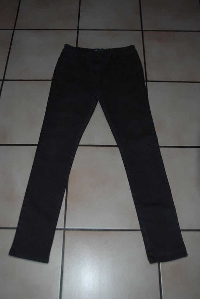 Grijze katoenen jeans T164 Nauwsluitende skinny fit!, Broek, Gebruikt, Meisje, Ophalen of Verzenden