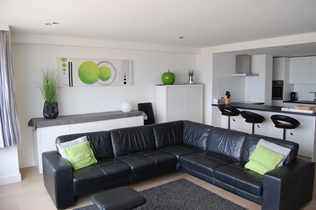 Ruim modern vakantieapp zeedyk Oostende nabij casino+Parking, Propriétaire, Appartement, Mer, 3 chambres à coucher