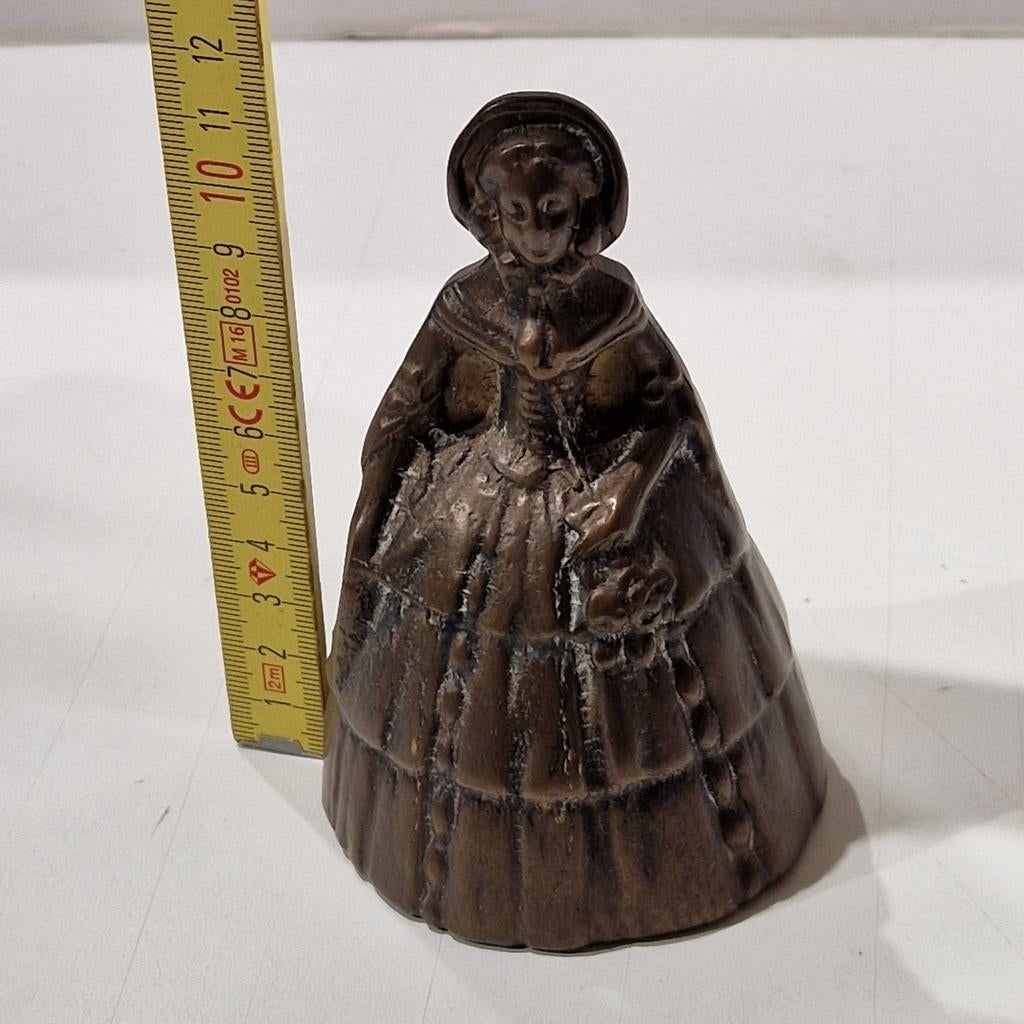 Bronzen victoriaanse dame bel , brons vrouw, Antiek en Kunst, Ophalen of Verzenden, Brons