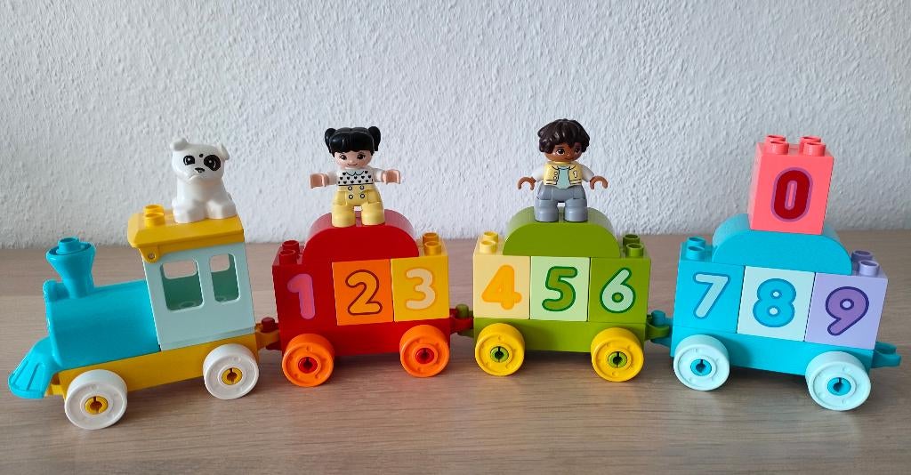 DUPLO - Train des chiffres - 1er âge., Enlèvement, Comme neuf, Ensemble complet, Duplo