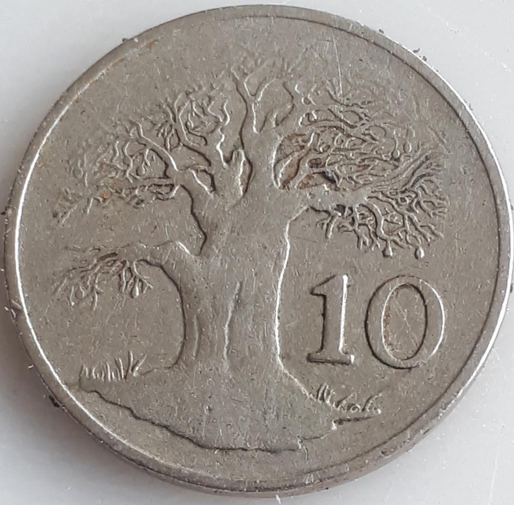 ZIMBABWE : 10 CENTS 1980 KM 3, Postzegels en Munten, Munten | Afrika, Ophalen of Verzenden, Zimbabwe, Losse munt