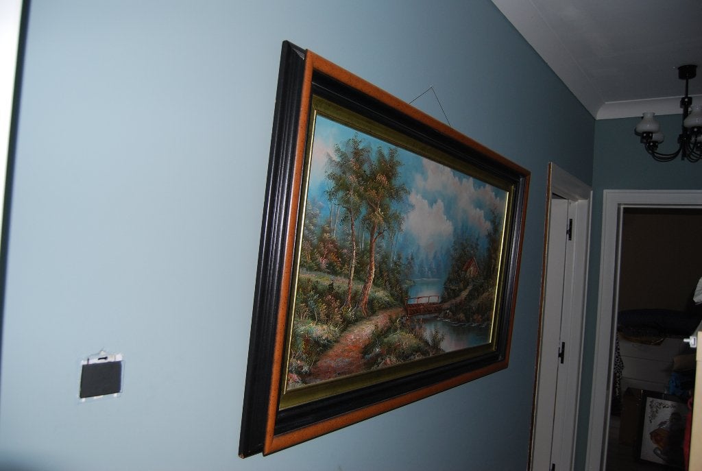 schilderij, Ophalen, Doek, Landschap, Olieverf