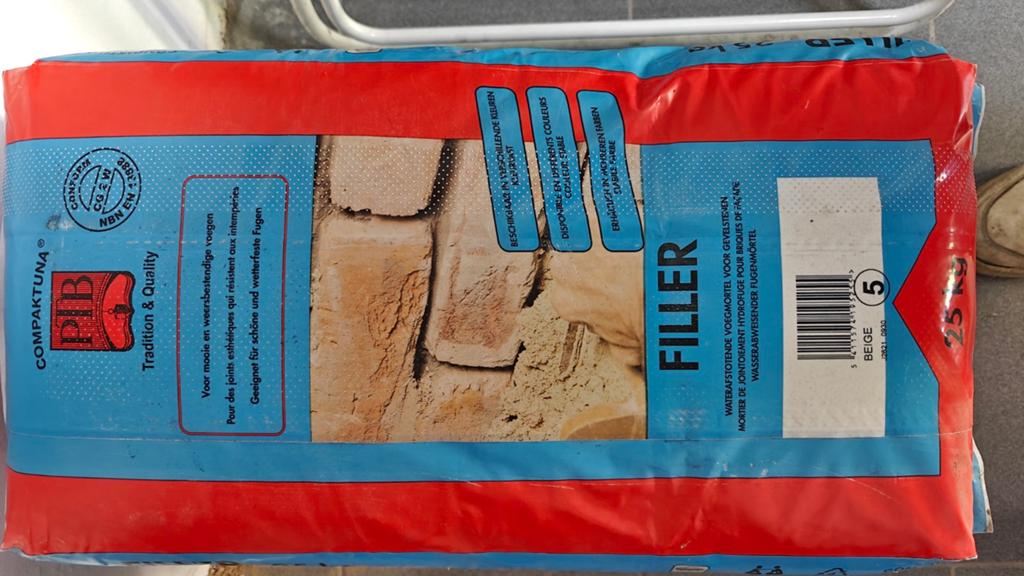 Filler voegmortel 4x25 kg Kompaktuna, Ophalen