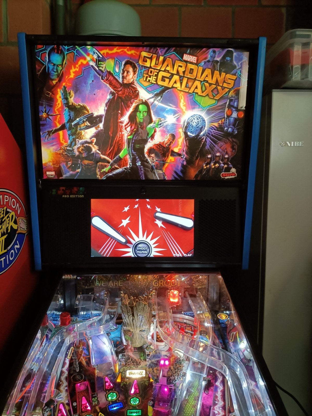 Édition Pro des Gardiens de la Galaxie avec lames de miroir., Collections, Machines | Flipper (jeu), Comme neuf, Flipper (jeu)