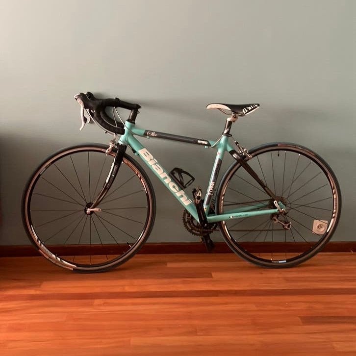 Bianchi Dama Bianca racefiets dames/tiener, maat 47, Fietsen en Brommers, 28 inch, Gebruikt, Velgrem, Aluminium