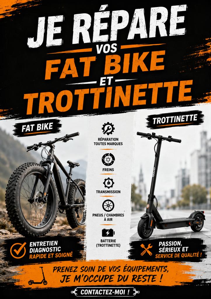 Réparation de vélo et trottinette électrique, Ophalen of Verzenden, Zo goed als nieuw