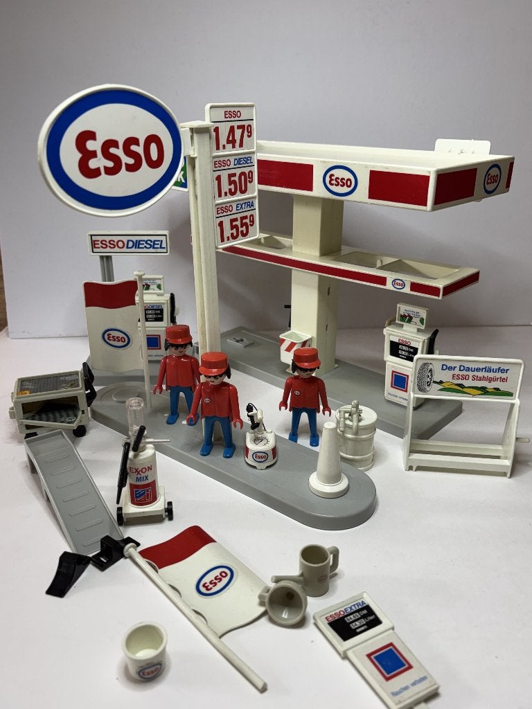 Station-service Playmobil 3218 Esso, Enlèvement ou Envoi, Bâtiment, Autres séries, Utilisé