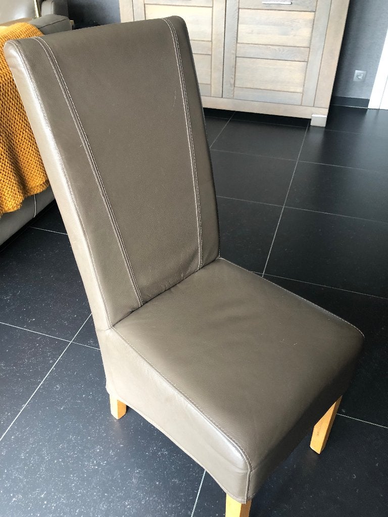 Gratis eetkamerstoelen, Huis en Inrichting, Stoelen, Ophalen, Gebruikt, Overige kleuren, Leer