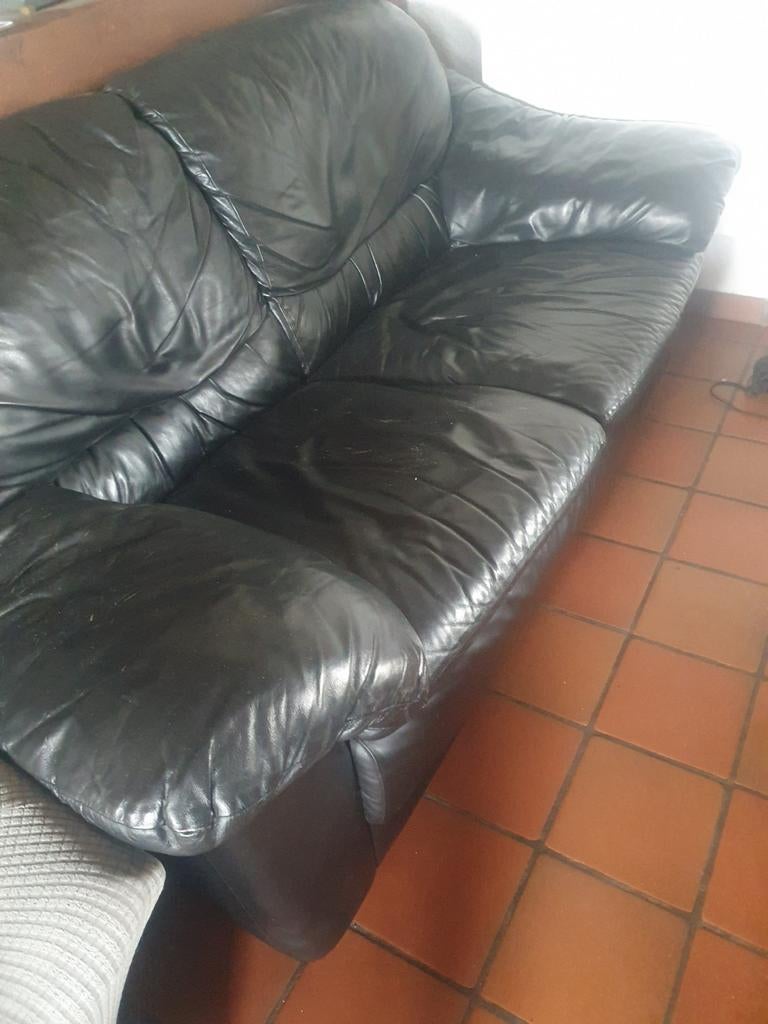 Leder sofa, Huis en Inrichting, Ophalen