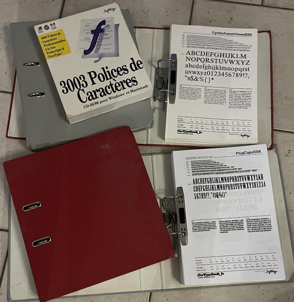 CD 3000 polices de caractères (fonts), Enlèvement, Comme neuf, Cours de dactylographie, MacOS