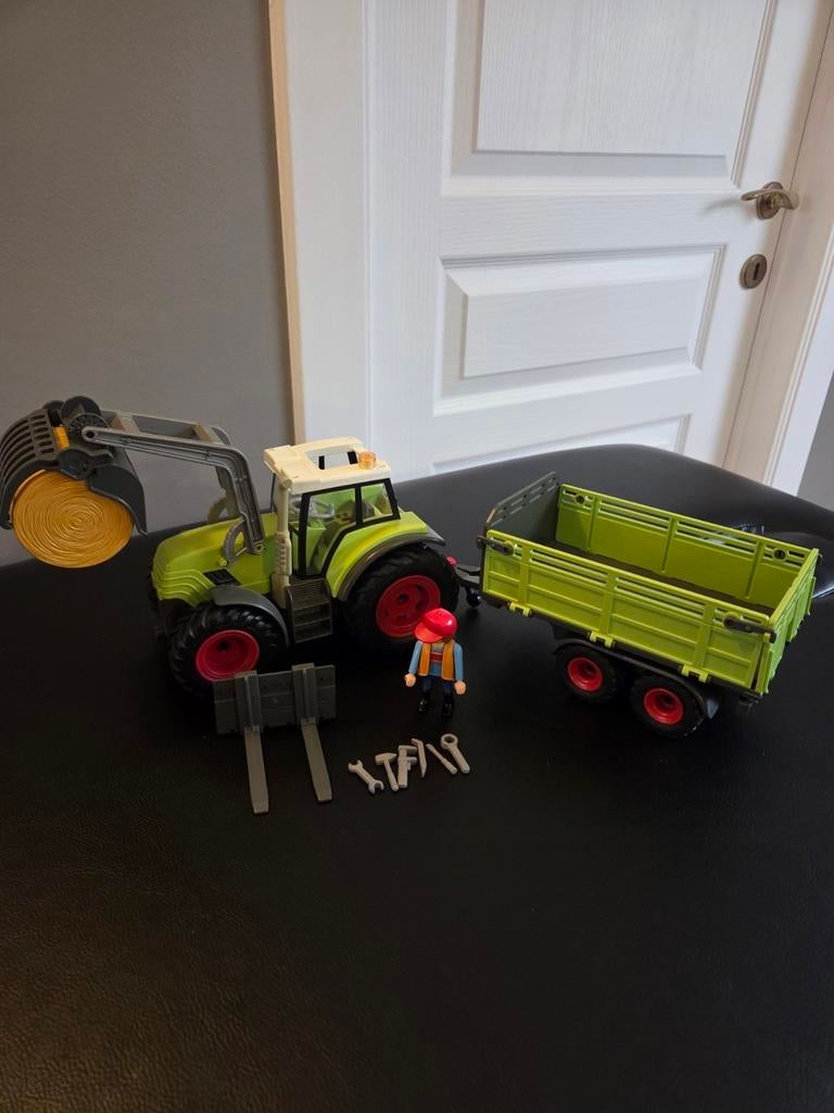 Playmobil grote tractor met aanhanger, Ophalen, Zo goed als nieuw