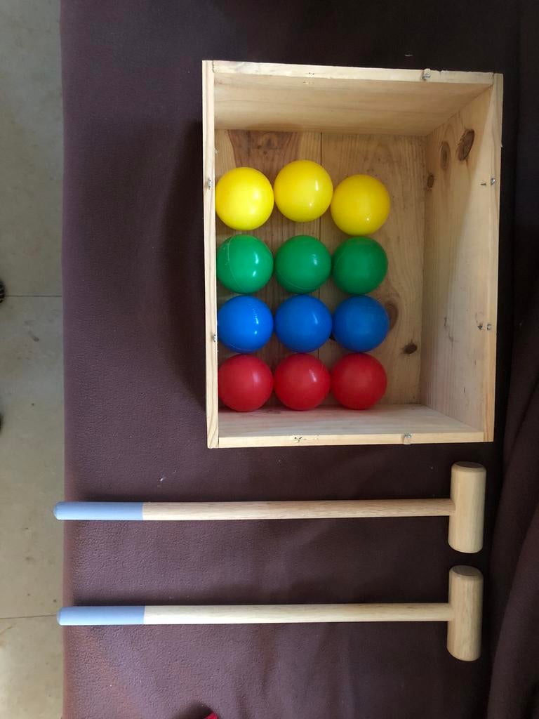 Ballenspel met 2 kinderhamertjes., Kinderen en Baby's, Ophalen of Verzenden