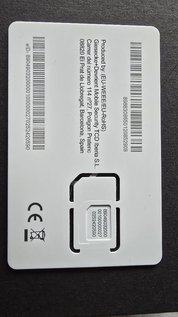 GPRS sim, Telecommunicatie, Prepaidkaarten en Simkaarten, Ophalen of Verzenden, Nieuw, Overige providers, Simkaart