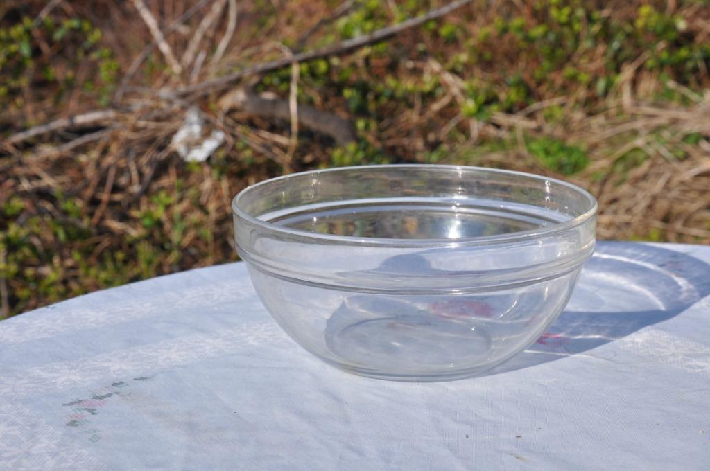saladier en verre avec rebord, Enlèvement ou Envoi, Utilisé, Verre