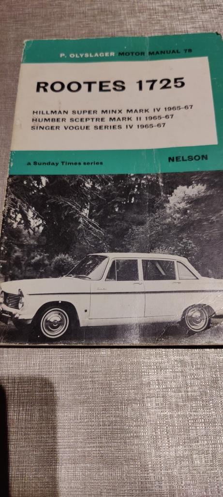 ROOTES 1725 Motor manual, Ophalen of Verzenden