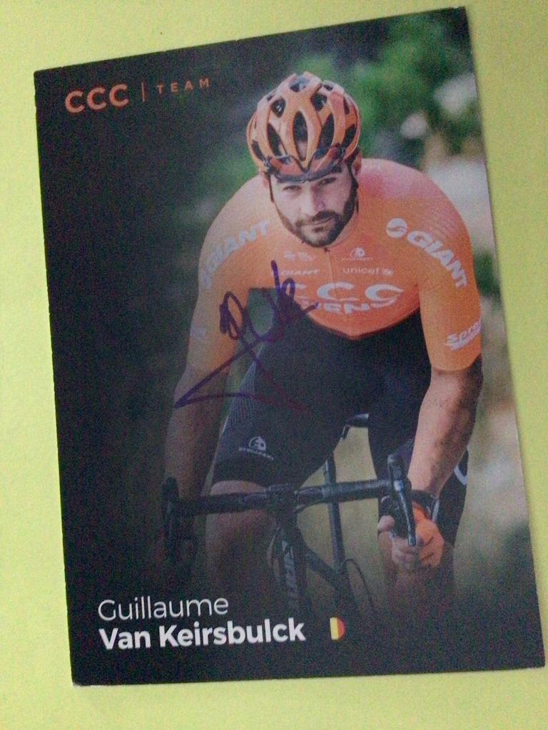 wielerkaart 2019 team ccc guillaume  van keirsbulck  signe, Envoi, Comme neuf