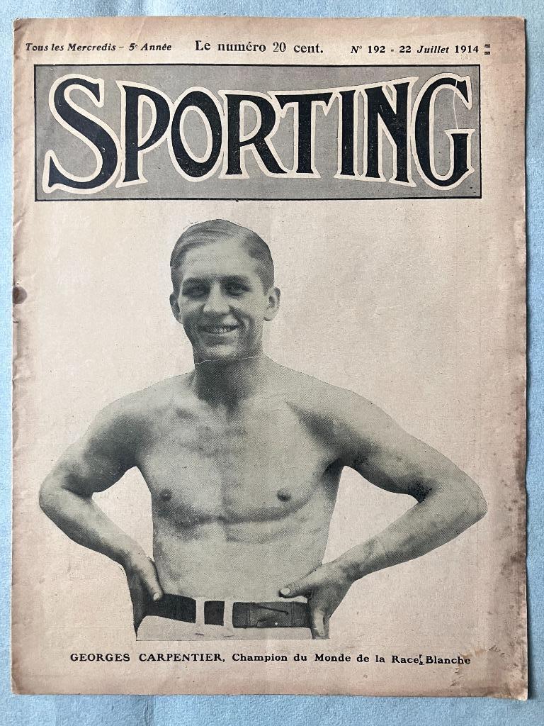 Sporting N 192, 5e Année, 22 Juillet 1914, Boeken, Tijdschriften en Kranten, Ophalen of Verzenden