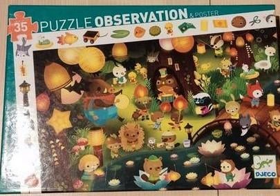 Observatie puzzel Djeco, Enlèvement, 10 à 50 pièces, Comme neuf, 2 à 4 ans