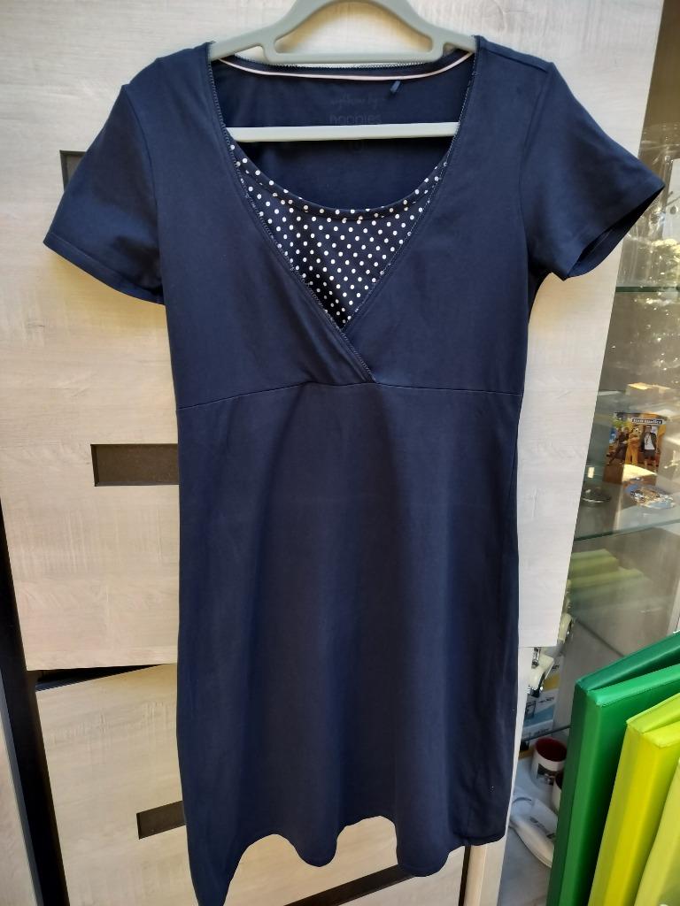 Zwangerschaps- en borstvoedingkleedje donkerblauw, Ophalen, Blauw, Jurk, Zo goed als nieuw