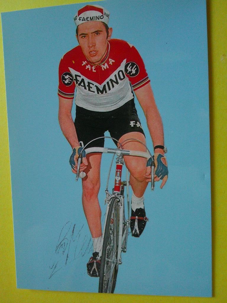 wielerkaart 1970 team faema eddy merckx signe, Envoi, Comme neuf
