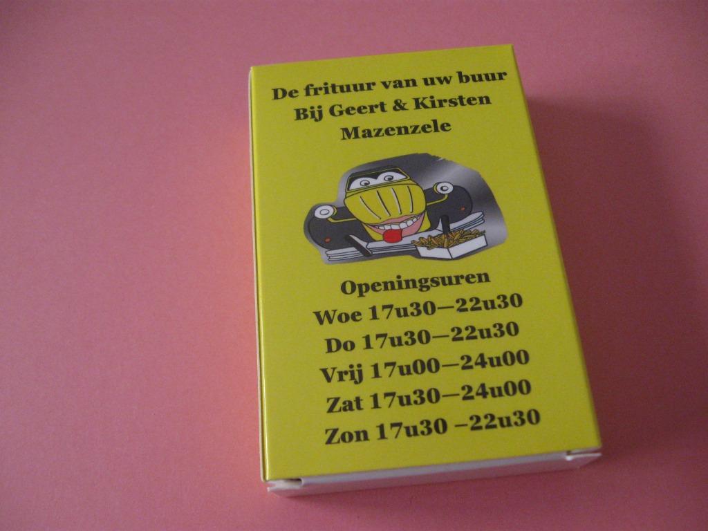 mooi kaartspel - speelkaarten Frituur - Mazenzele, Verzamelen, Ophalen of Verzenden, Nieuw, Speelkaart(en)