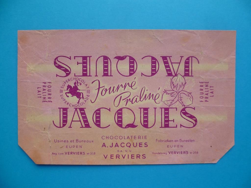 Chocolade Jacques chocolat emballage Fourré Praliné omslagen, Enlèvement ou Envoi, Utilisé, Emballage