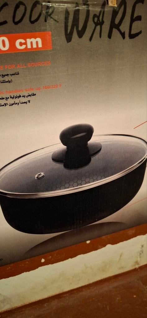 Zwarte kookpot 30 cm, Enlèvement ou Envoi, Comme neuf