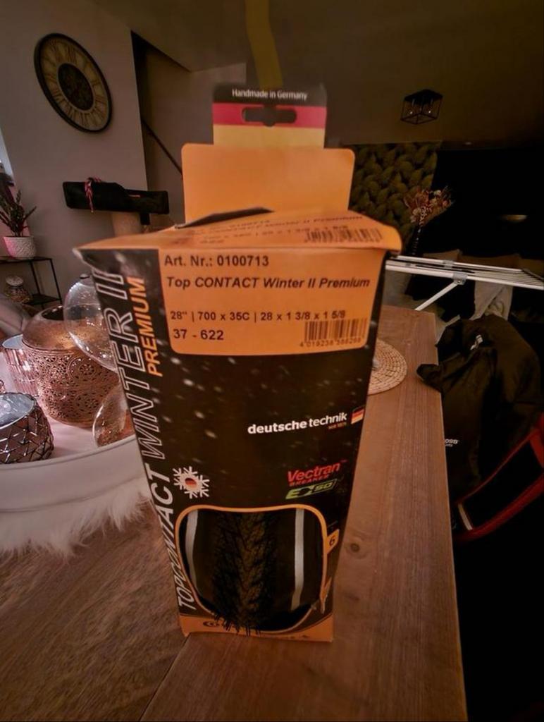 2 fietsbanden winter Continental, Fietsen en Brommers, Fietsaccessoires | Fietsbellen, Ophalen, Nieuw