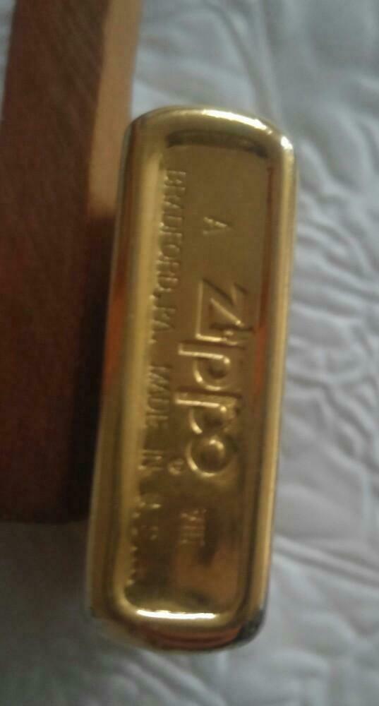 Briquet Aansteker Zippo plaqué or A VIII 55, Collections, Enlèvement ou Envoi, Utilisé, Briquet