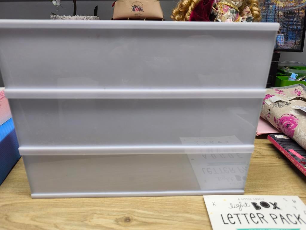 Lichtbak met letters, Ophalen