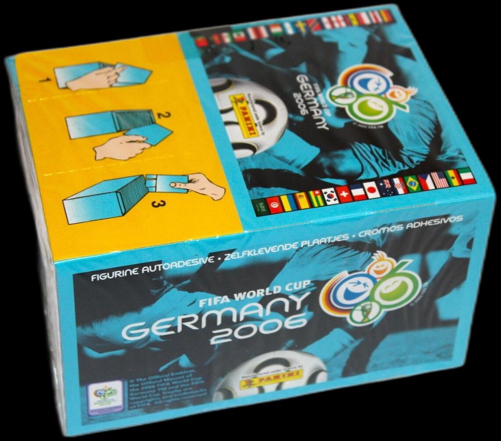 Panini WK 2006 Box Display Messi Ronaldo 100 Zakjes, Collections, Envoi, Neuf