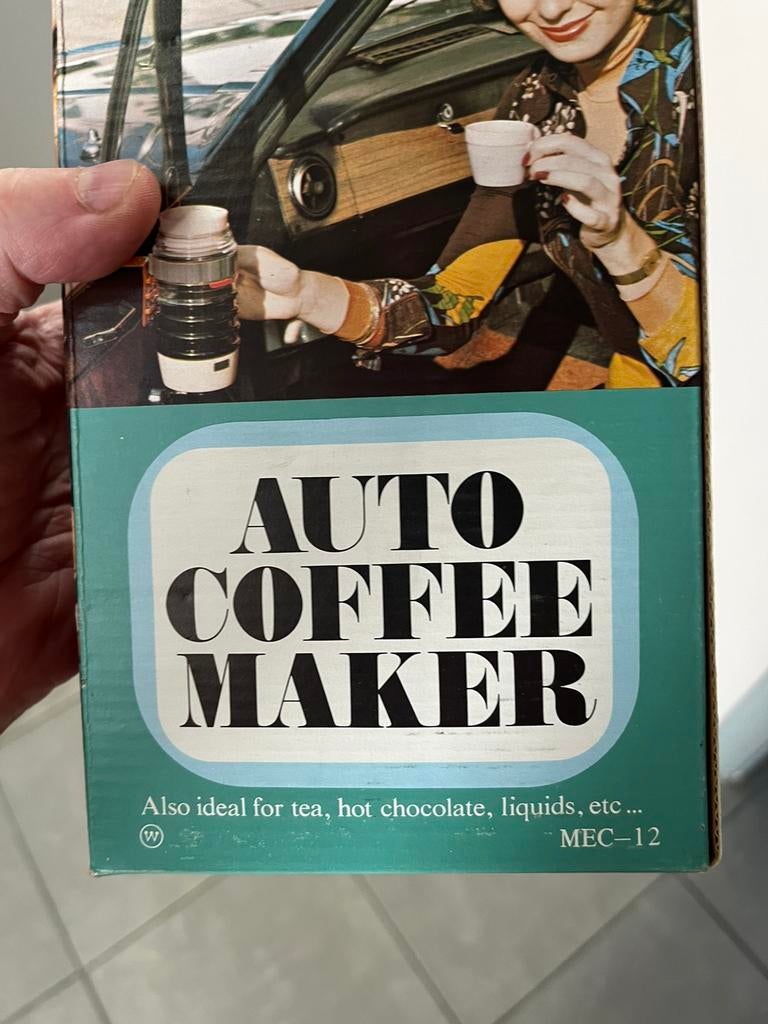 auto koffie toestel  12v. Nieuwstaat!!!!  Jaren 70!!, Enlèvement ou Envoi, Comme neuf