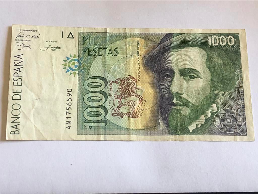 Spanje 1000 pesetas 1992 Cortes, Overige landen, Los biljet