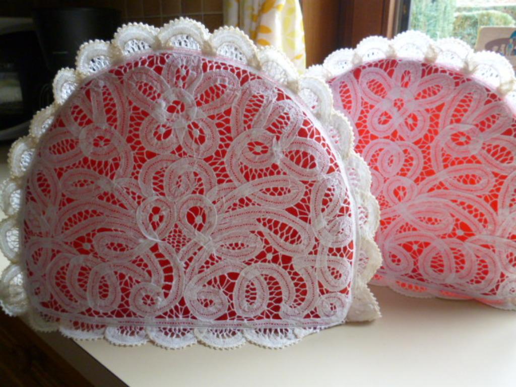 Kanten theemuts, Ophalen, Nieuw, Rood, Overige typen