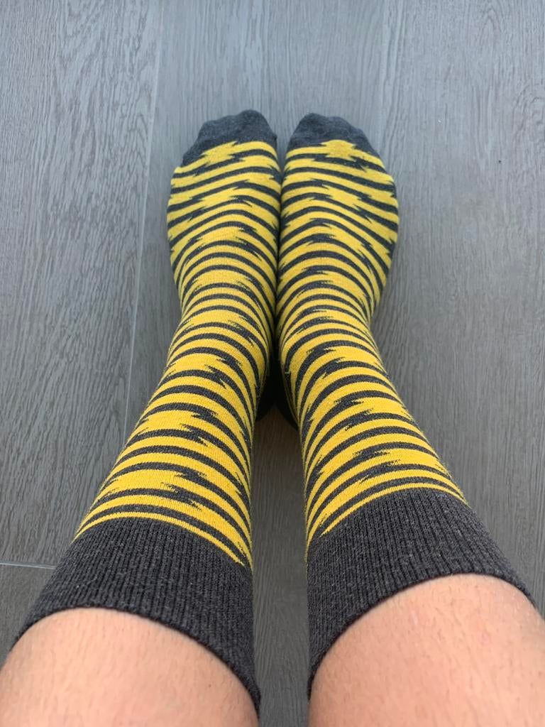 Happy Socks marron jaune taille 41-46, Vêtements | Hommes, Chaussettes & Bas, Enlèvement ou Envoi, Comme neuf, Happy Socks, Taille 43 à 46