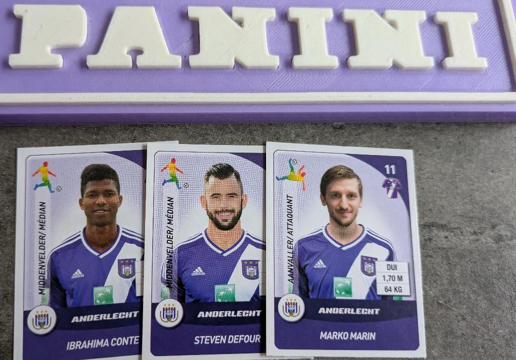 Panini FOOTBALL 2015 3 AUTOCOLLANTS ANDERLECHT MERCATO !, Enlèvement ou Envoi, Neuf