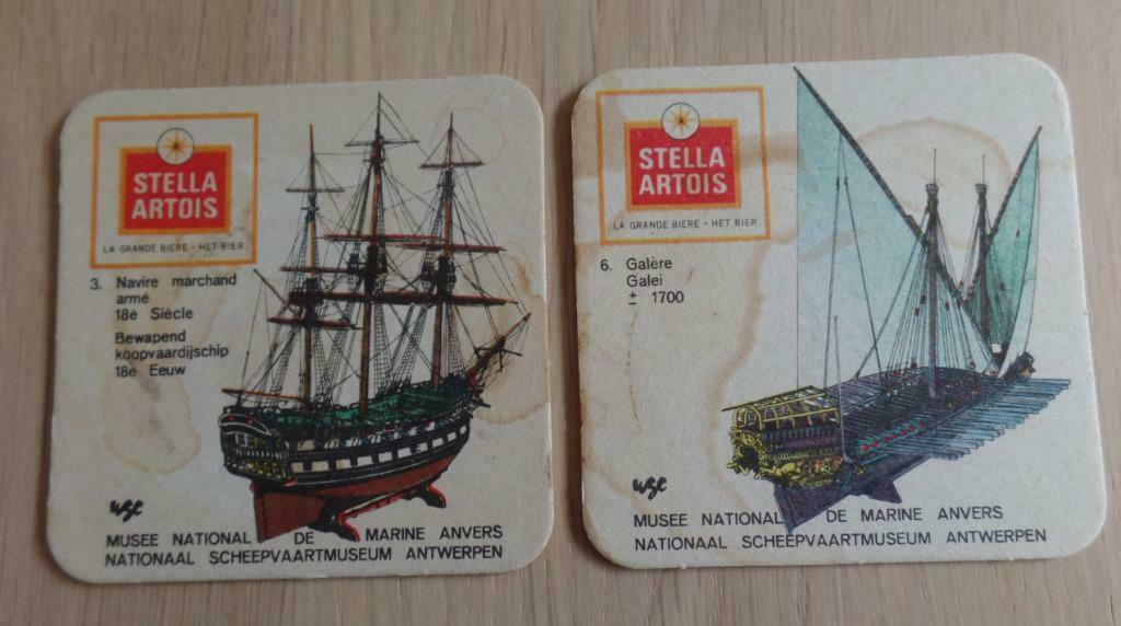 Bierviltjes Stella Artois – Nationaal Scheepvaartmuseum Antw, Verzamelen, Ophalen of Verzenden, Gebruikt, Viltje(s), Stella Artois
