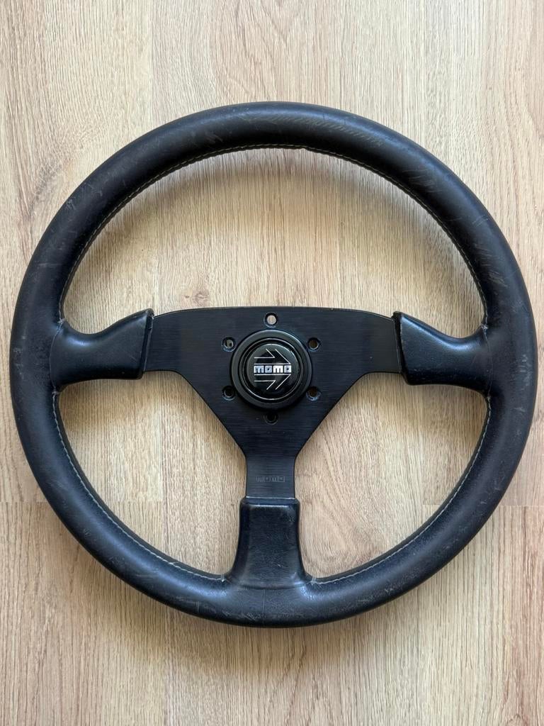 Momo V35 Leren Stuur VW Golf Polo Scirocco Jetta MK1 MK2, Ophalen of Verzenden, Gebruikt, Overige automerken