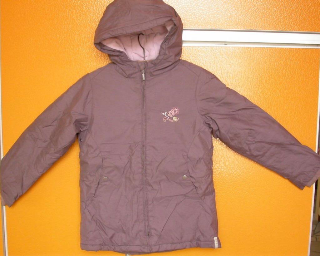 Manteau chaud hiver brun rosé T 8 ans, Enlèvement ou Envoi, Comme neuf, Fille, Manteau