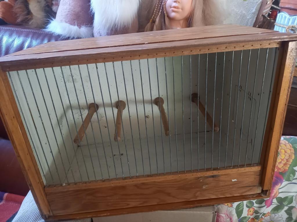 Cage artisanale, Animaux & Accessoires, Enlèvement ou Envoi, Utilisé, Bois, Cage à oiseaux